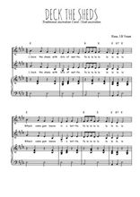 Téléchargez l'arrangement de la partition de Deck the Sheds en PDF pour deux voix égales et piano