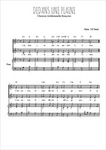 Téléchargez la partition de Dedans une plaine en PDF pour 2 voix égales et piano