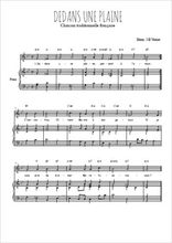 Téléchargez l'arrangement de la partition de dedans-une-plaine en PDF pour Chant et piano