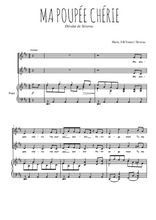 Téléchargez la partition de Ma poupée chérie en PDF pour 2 voix égales et piano