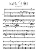 Téléchargez la partition de Ma poupée chérie en PDF pour Chant et piano