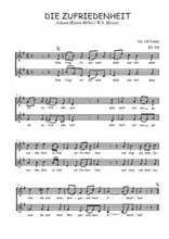 Téléchargez l'arrangement de la partition de W.A.-Mozart-Die-Zufriedenheit en PDF à deux voix