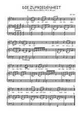 Téléchargez l'arrangement de la partition de W.A.-Mozart-Die-Zufriedenheit en PDF pour Chant et piano