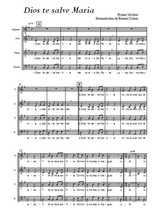 Téléchargez l'arrangement de la partition de Salve Rociera / Dios te salve Maria en PDF à quatre voix SATB