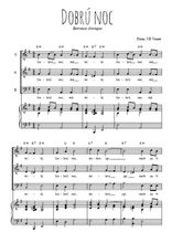 Téléchargez la partition de Dobrú noc en PDF pour 3 voix SAB et piano