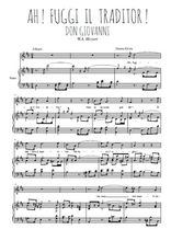 Téléchargez l'arrangement de la partition de W.A.-Mozart-Ah-fuggi-!-il-traditor-! en PDF pour Chant et piano