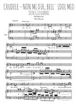Téléchargez l'arrangement de la partition de W.A.-Mozart-Crudele-Non-mi-dir-bell--idol-mio en PDF pour  et piano