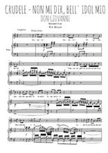 Téléchargez l'arrangement de la partition de wa-mozart-crudele-non-mi-dir-bell-idol-mio en PDF pour Chant et piano