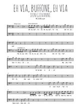 Téléchargez l'arrangement de la partition de W.A.-Mozart-Eh-via-buffone-eh-via en PDF à deux voix