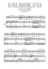 Téléchargez l'arrangement de la partition de W.A.-Mozart-Eh-via-buffone-eh-via en PDF pour Chant et piano