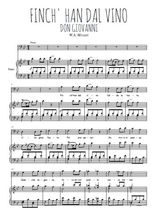 Téléchargez l'arrangement de la partition de W.A.-Mozart-Finch--han-dal-vino en PDF pour Chant et piano