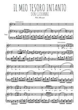Téléchargez l'arrangement de la partition de W.A.-Mozart-Il-mio-tesoro-intanto en PDF pour Chant et piano