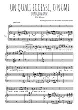Téléchargez l'arrangement de la partition de W.A.-Mozart-In-quali-eccessi-o-Numi en PDF pour Chant et piano