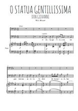 Téléchargez l'arrangement de la partition de W.A.-Mozart-O-statua-gentillissima en PDF pour  et piano