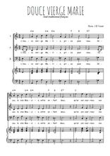 Téléchargez l'arrangement de la partition de Douce vierge Marie en PDF pour trois voix mixtes et piano