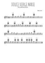 Téléchargez l'arrangement de la partition pour sax en Mib de la musique Douce vierge Marie en PDF