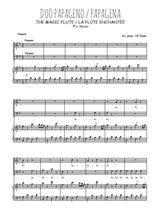 Téléchargez l'arrangement de la partition de mozart-la-flute-enchantee-duo-papageno-papagena en PDF pour Chant et piano