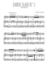 Téléchargez l'arrangement de la partition de anton-dvorak-danse-slave-n2 en PDF pour Mélodie et piano