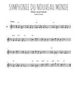 Téléchargez la partition en Sib de la musique dvorak-symphonie-du-nouveau-monde-largo en PDF