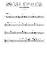 Téléchargez la partition pour saxophone en Mib de la musique dvorak-symphonie-du-nouveau-monde-largo en PDF