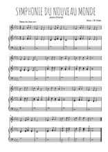 Téléchargez la partition de Symphonie du nouveau monde, largo en PDF pour Chant et piano
