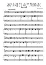 Téléchargez l'arrangement de la partition de dvorak-symphonie-du-nouveau-monde-largo en PDF pour Chant et piano