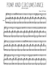 Téléchargez la partition de Pomp and circumstance en PDF pour Chant et piano