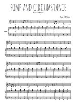 Téléchargez l'arrangement de la partition de edward-elgar-pomp-and-circumstance en PDF pour Chant et piano