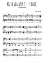 Téléchargez l'arrangement de la partition de chanson-paillarde-en-revenant-de-la-foire en PDF à deux voix