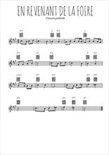 Téléchargez l'arrangement de la partition en Sib de la musique En revenant de la foire en PDF
