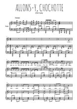 Téléchargez la partition de Allons-y, chochotte en PDF pour Chant et piano