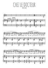 Téléchargez l'arrangement de la partition de erik-satie-chez-le-docteur en PDF pour Chant et piano