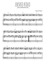 Téléchargez la partition de Ersko kolo en PDF pour Chant et piano