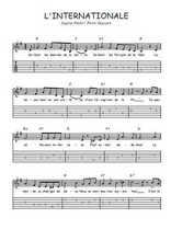 Téléchargez la tablature de la musique Eugene-Pottier-Pierre-Degeyter-L-internationale en PDF