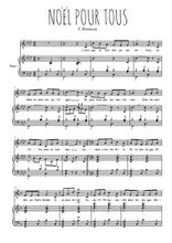 Téléchargez l'arrangement de la partition de f-bonneau-noel-pour-tous en PDF pour Chant et piano