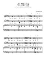 Téléchargez la partition de Farandole en PDF pour 2 voix égales et piano