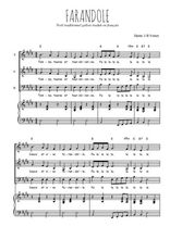 Téléchargez la partition de Farandole en PDF pour 3 voix SAB et piano