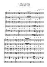 Téléchargez l'arrangement de la partition de Farandole en PDF pour 4 voix mixtes et piano
