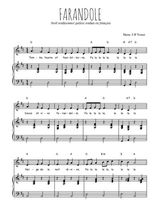 Téléchargez l'arrangement de la partition de noel-gallois-farandole en PDF pour Chant et piano