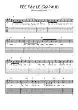 Téléchargez la tablature de la musique Traditionnel-Fee-Fay-le-crapaud en PDF