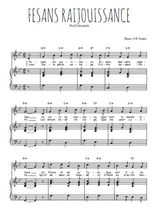 Téléchargez l'arrangement de la partition de Traditionnel-Fesans-raijouissance en PDF pour Chant et piano