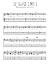 Téléchargez la tablature de la musique usa-five-hundred-miles en PDF