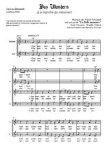 Téléchargez l'arrangement de la partition de Franz-Schubert-Das-wandern en PDF à quatre voix