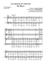 Téléchargez l'arrangement de la partition de Franz-Schubert-La-marche-du-meunier en PDF à quatre voix