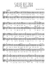 Téléchargez l'arrangement de la partition de Franz-Schubert-Salve-Regina en PDF à deux voix