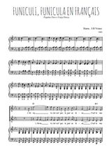 Téléchargez l'arrangement de la partition de Funiculi, Funicula en français en PDF pour deux voix égales et piano
