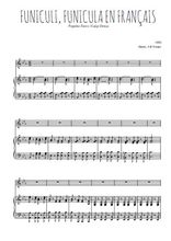 Téléchargez l'arrangement de la partition de Peppino-Turco-Luigi-Denza-Funiculi-Funicula-en-francais en PDF pour Chant et piano