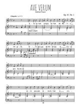 Téléchargez l'arrangement de la partition de Gabriel-Faure-Ave-Verum en PDF pour Chant et piano