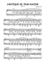 Téléchargez la partition de Cantique de Jean Racine en PDF pour Chant et piano