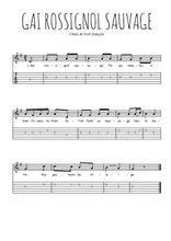 Téléchargez la tablature de la musique Traditionnel-Gai-rossignol-sauvage en PDF